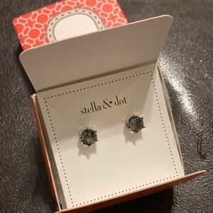 Stella and Dot Sparkle studs Smokey